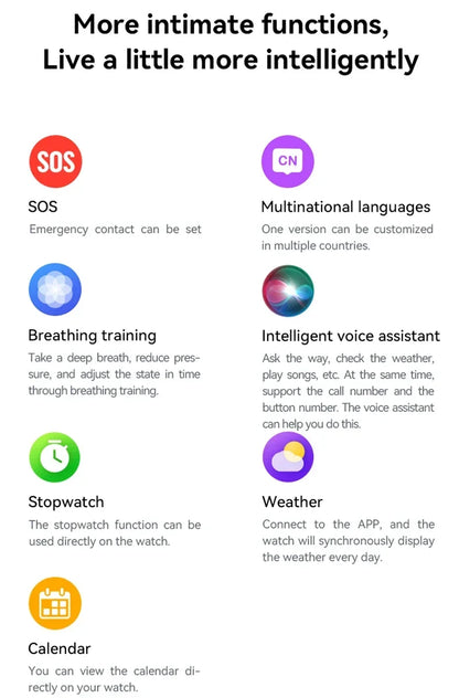 Smartwatch – 1.28" Screen, Bluetooth Call, Heart Rate &amp; Health Monitor