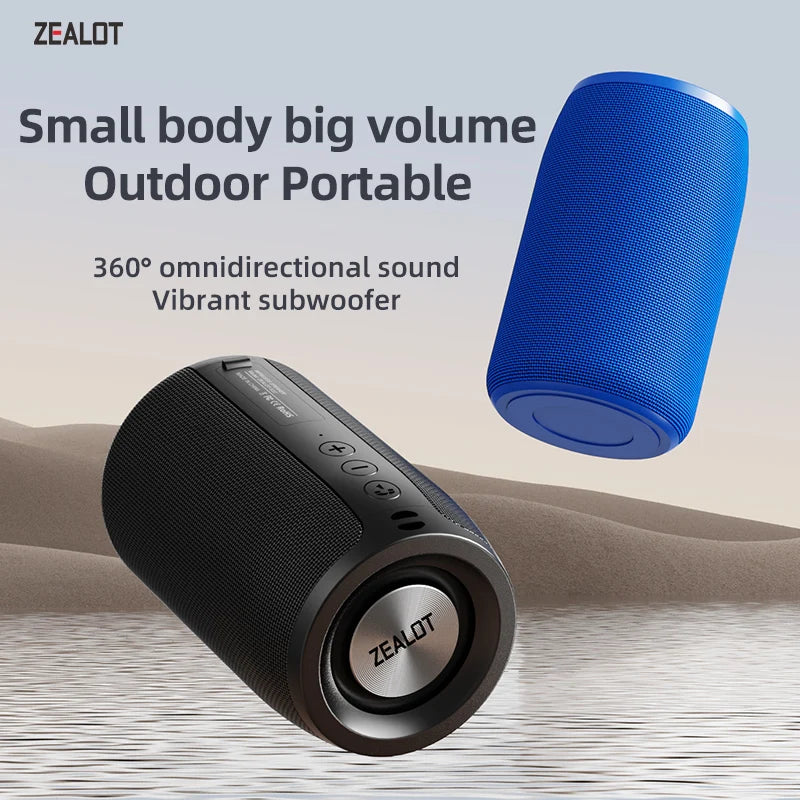 ZEALOT-S32 Portable Speaker – Mini Bluetooth, HiFi Bass, FM, TF, USB, TWS