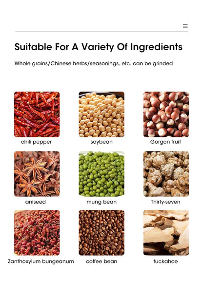 Mini Electric Grinder 300ml – 4-Blade Spice, Coffee &amp; Grain Mill for Home Use