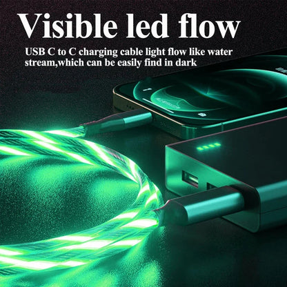 60W USB Type-C to USB LED PD Cable