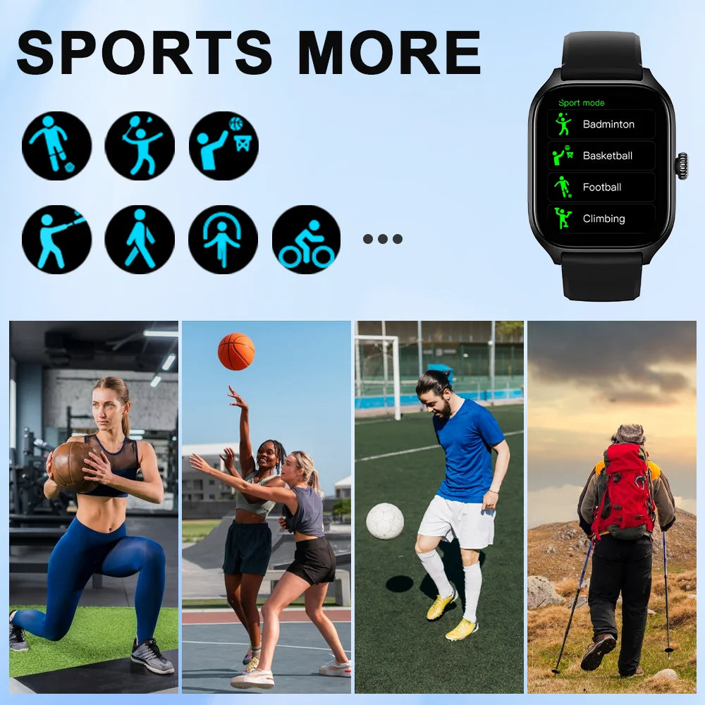 LAXASFIT H9/H6 – Smartwatch with Call, Health Monitor, Calorie Tracking