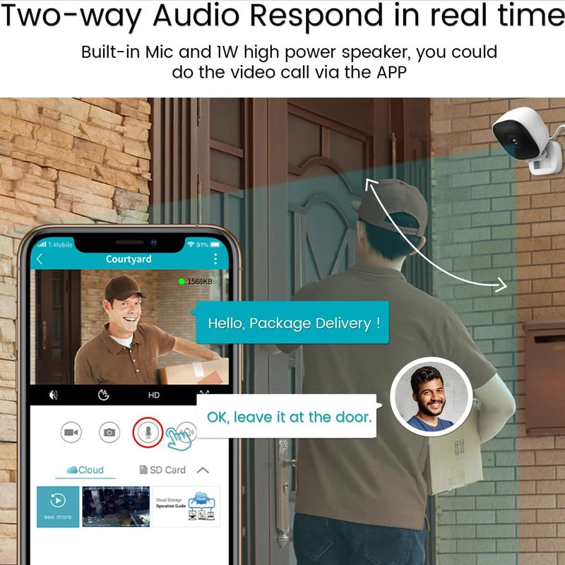 Xiaomi 4K Camera – Night Vision, Motion Detection, 2-Way Audio, Waterproof IP65