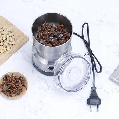 Mini Electric Grinder 300ml – 4-Blade Spice, Coffee &amp; Grain Mill for Home Use