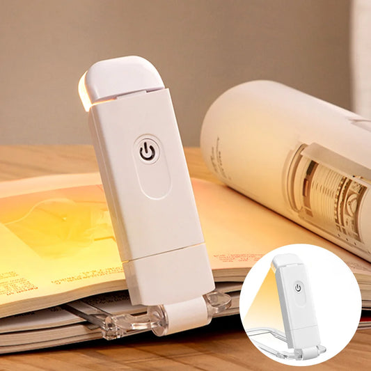 Portable LED Book Light – USB Rechargeable, Clip-On, Eye Care for Reading