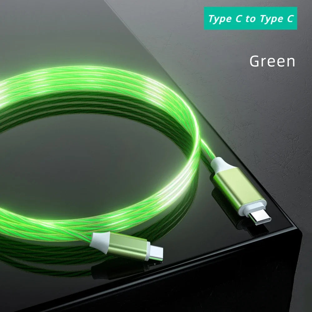 60W USB Type-C to USB LED PD Cable