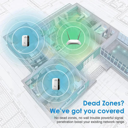 Mini WiFi Extender – Wireless Signal Booster Home Repeater Router