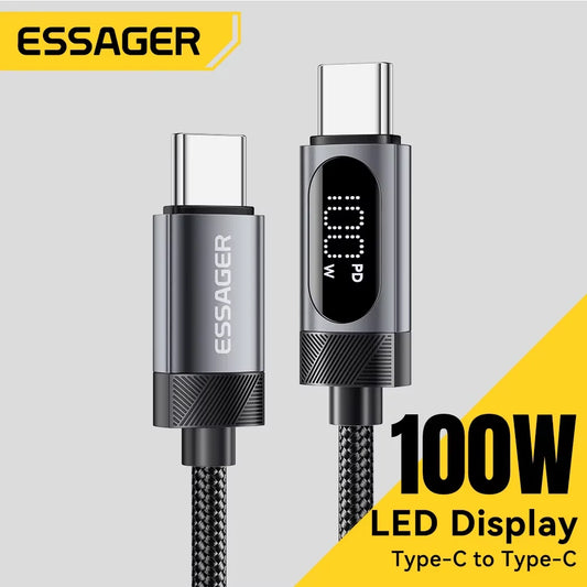 Essager 100W USB-C to USB-C Cable with Digital Display