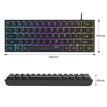 MageGee 60% Compact Keyboard with RGB Lighting – Ideal for Gaming, Office and Small Spaces