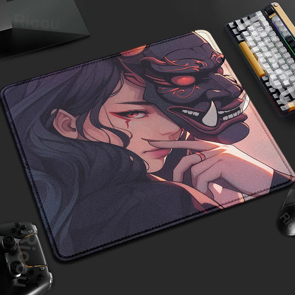 Mouse Pad Mask Girl