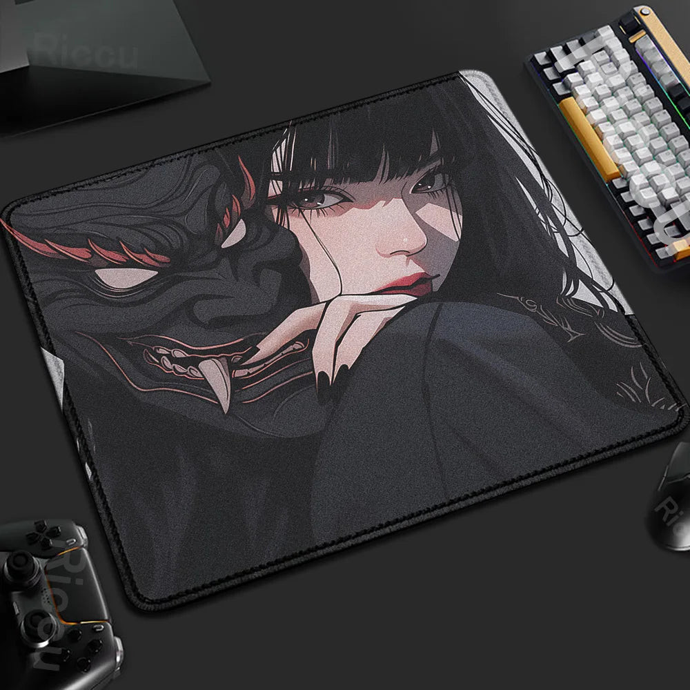 Mouse Pad Mask Girl