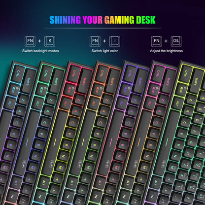 MageGee 60% Compact Keyboard with RGB Lighting – Ideal for Gaming, Office and Small Spaces