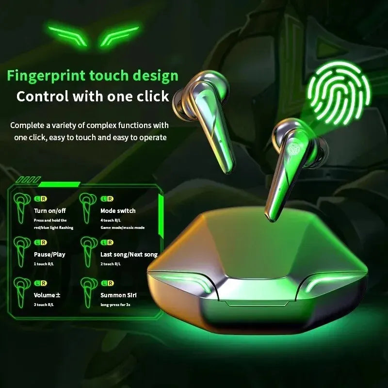 TWS Bluetooth Earphones – Wireless Gaming Earbuds with Mic &amp; Bass