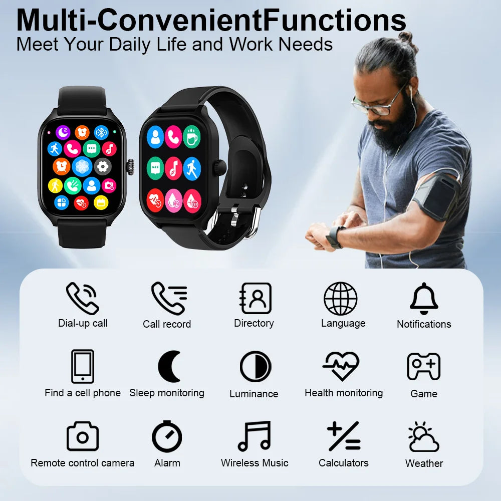 LAXASFIT H9/H6 – Smartwatch with Call, Health Monitor, Calorie Tracking