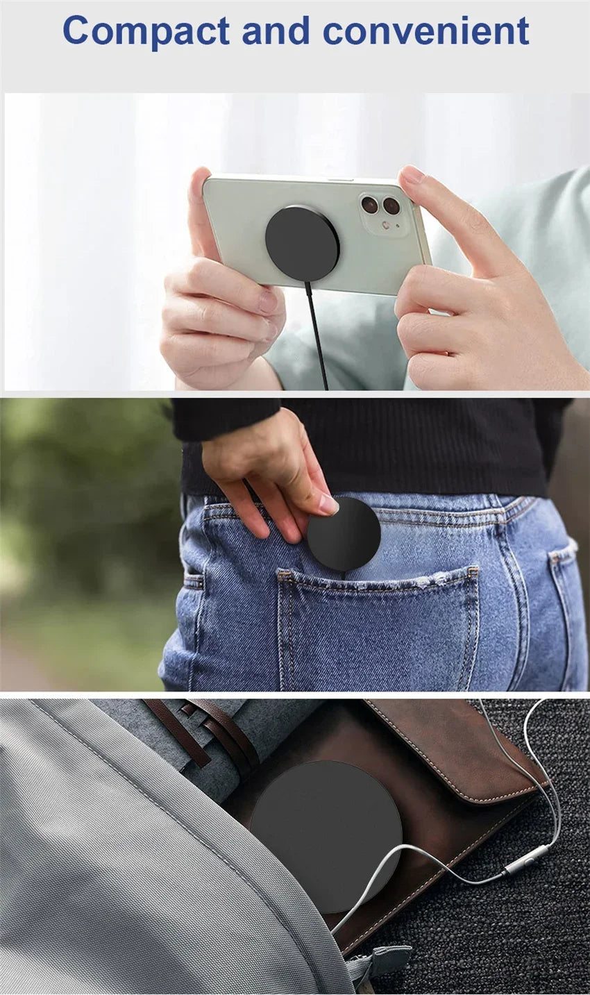 30W Magnetic Wireless Charger Pad – Fast Charging Stand for iPhone, AirPods &amp; USB-A