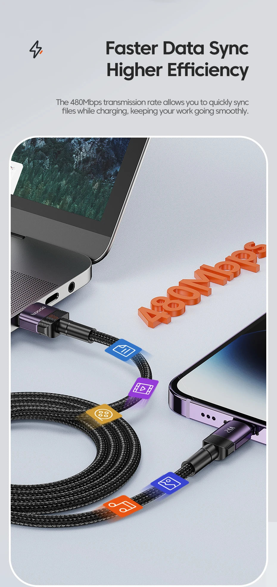 USB Fast Charging for Lighting Cable