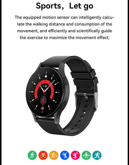Smartwatch – 1.28" Screen, Bluetooth Call, Heart Rate &amp; Health Monitor