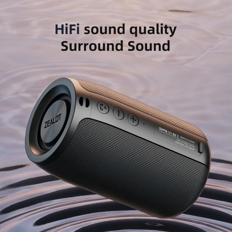 ZEALOT-S32 Portable Speaker – Mini Bluetooth, HiFi Bass, FM, TF, USB, TWS