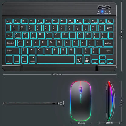 EMTRA Bluetooth Keyboard and Mouse with Backlight