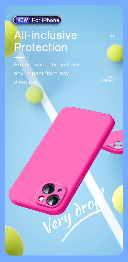 Case For IPhone - Silicone Solid Color