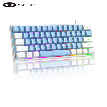 MageGee 60% Compact Keyboard with RGB Lighting – Ideal for Gaming, Office and Small Spaces