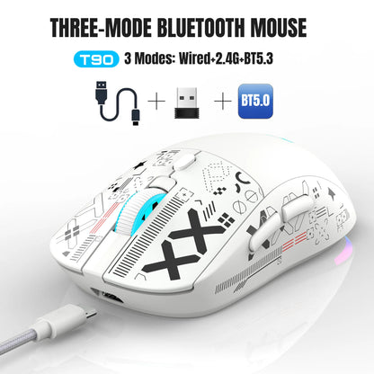 RGB Gaming Mouse 3 Modes – Bluetooth/2.4G/USB, Rechargeable