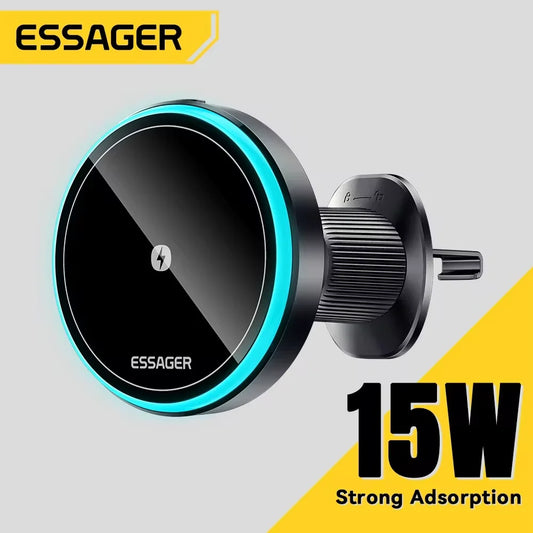 Essager 15W MagSafe Car Charger – Magnetic Wireless Mount for iPhone