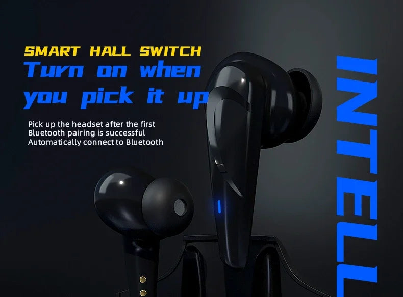TWS Bluetooth Earphones – Wireless Gaming Earbuds with Mic &amp; Bass