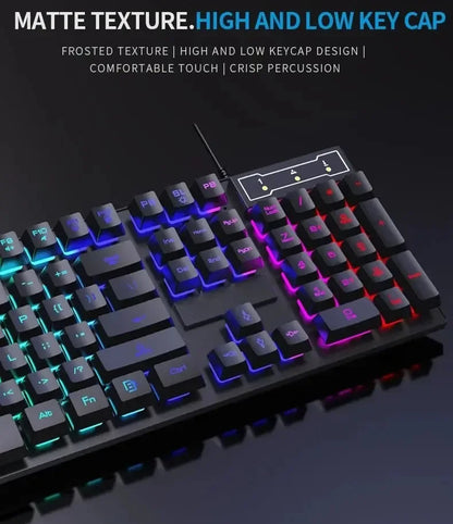 104-Key Backlit Mechanical Keyboard and USB Gaming Mouse