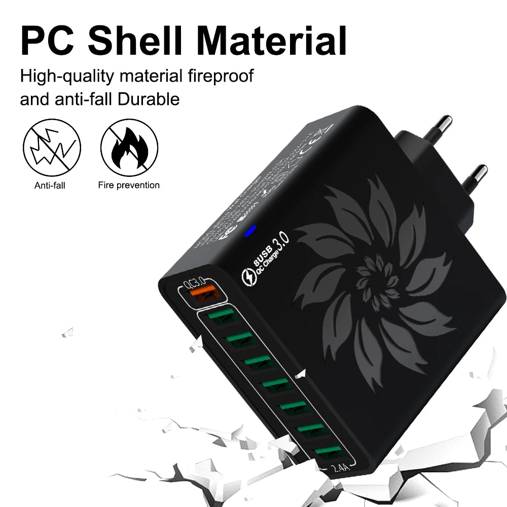 120W 8-Port USB Charger