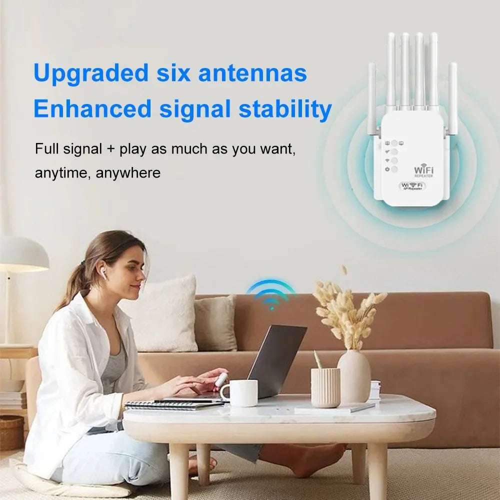 WiFi Repeater 1200Mbps – Dual-Band 2.4G/5G Signal Booster Router