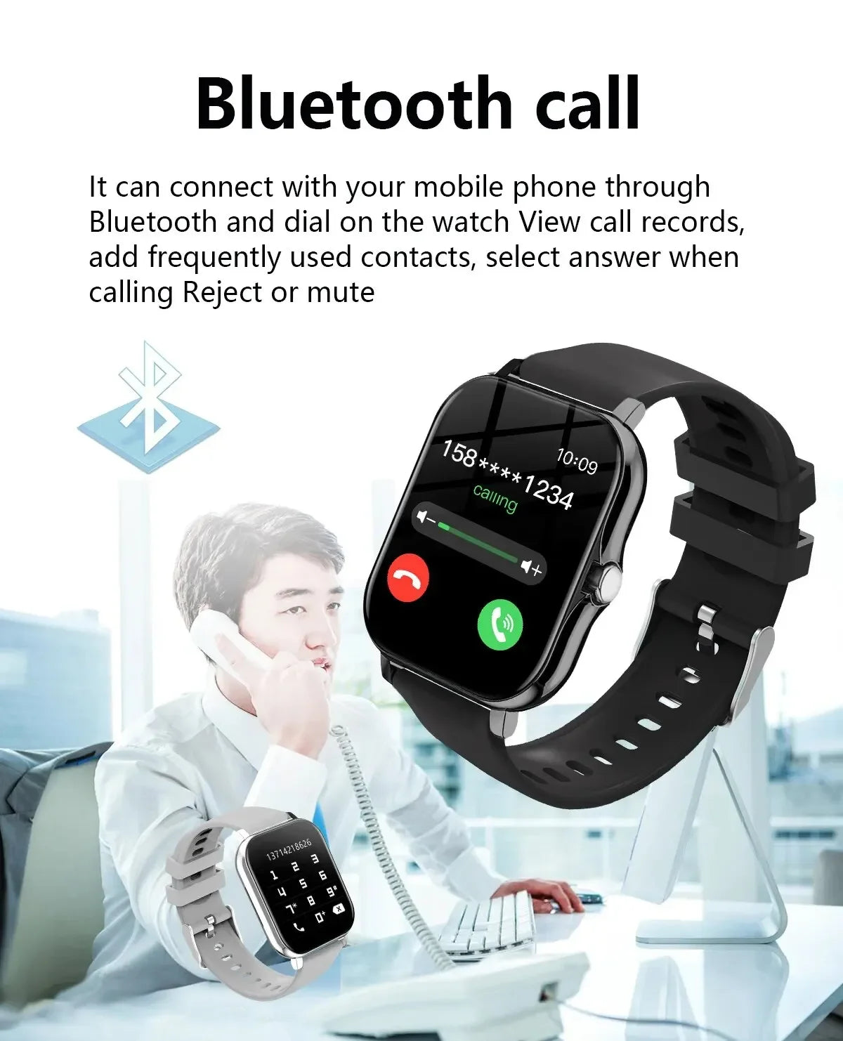 Xiaomi Smart Watch 2025 – Call Feature, Sport Modes, iPhone/Android Compatible