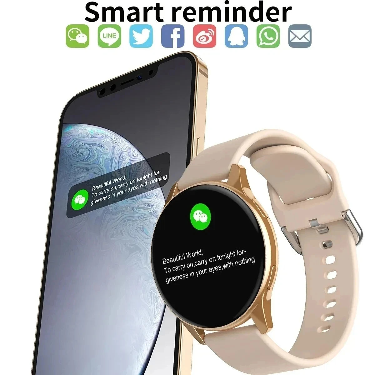 SmartWatch – Calls, Wireless Charging, Men/Women Bracelet, Fitness