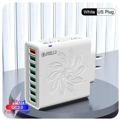 120W 8-Port USB Charger