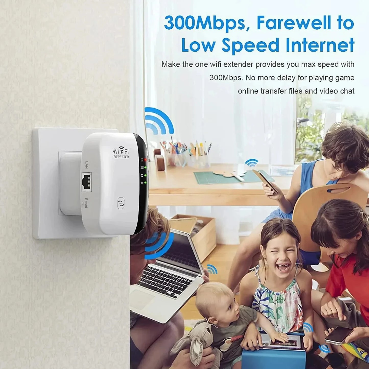 Mini WiFi Extender – Wireless Signal Booster Home Repeater Router