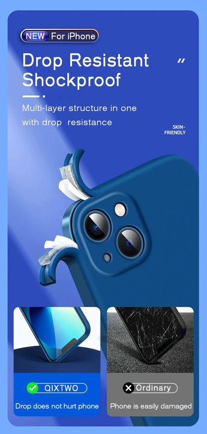 Case For IPhone - Silicone Solid Color