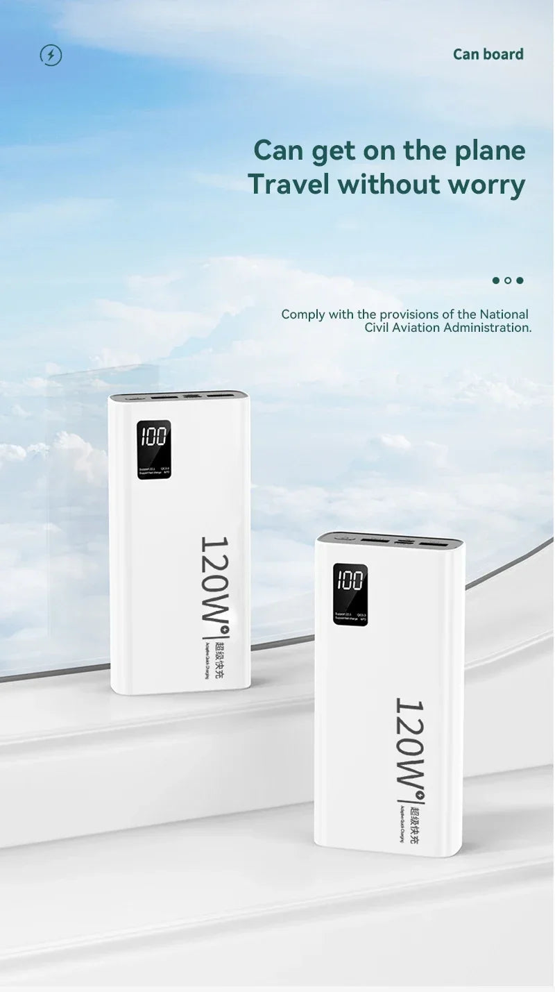 80000mAh Power Bank 120W