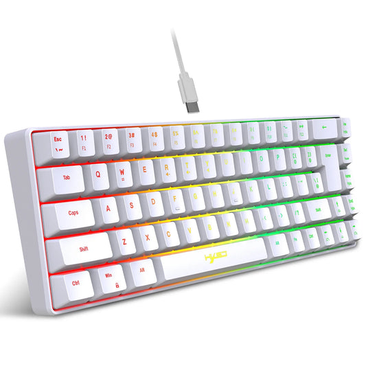 H61K Teclado Mecânico com Fio, Design Compacto e 19 Teclas Anticonflito