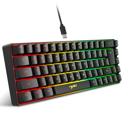 H61K Wired Mechanical Keyboard, Compact Design and 19 Anti-Conflict Keys