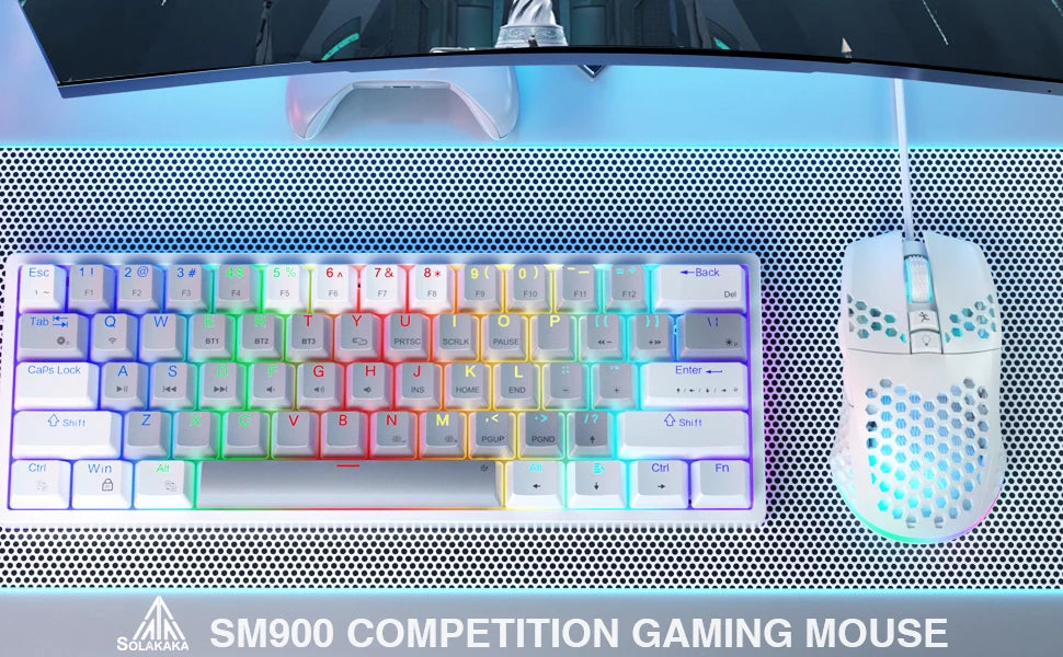 Wired Gaming Mouse – 12800DPI, Macro, Ergonomic, SOLAKAKA SM900