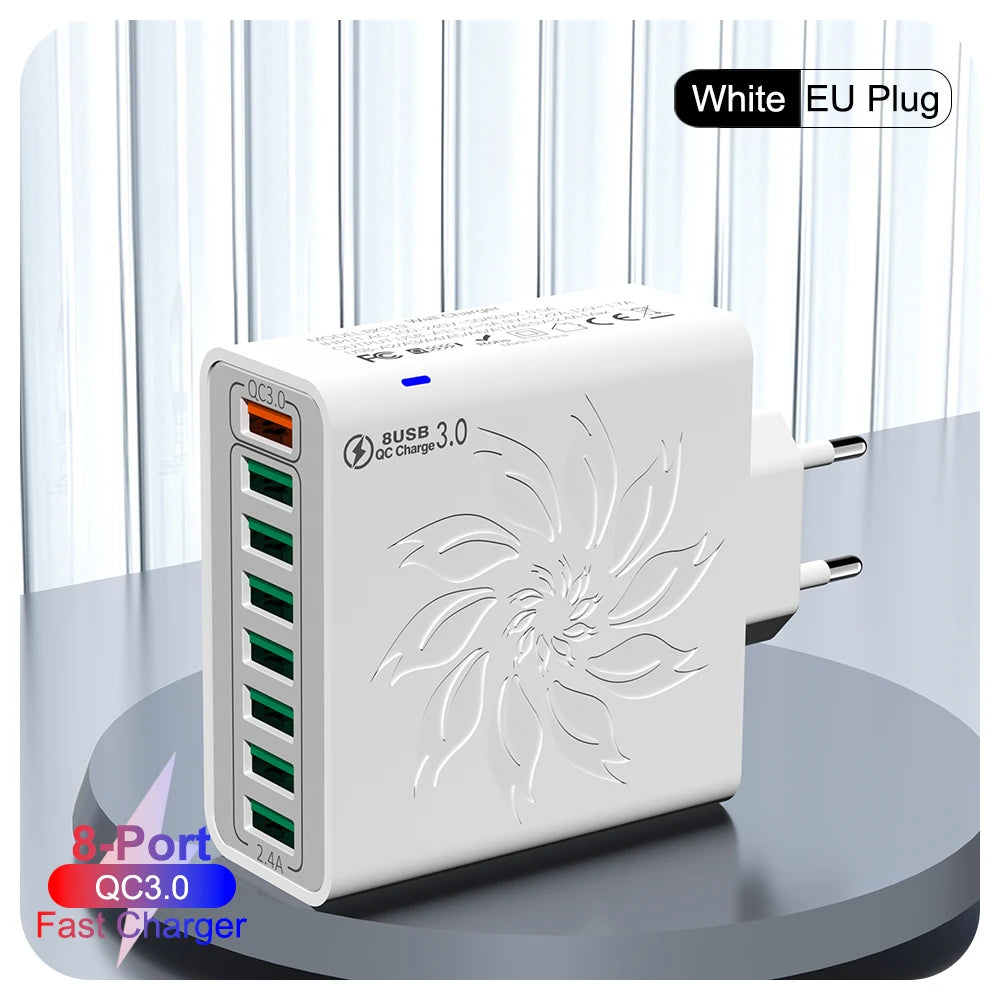 120W 8-Port USB Charger