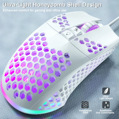 Wired Gaming Mouse – 12800DPI, Macro, Ergonomic, SOLAKAKA SM900