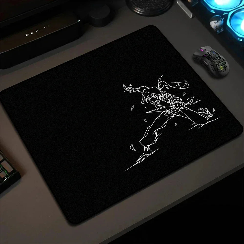 Kurosun Samurai Gaming Mouse Pad Small Gamer E-Sports Mice Mat High Elastic Non-slip Rubber Rug Black Table Cushion for Office
