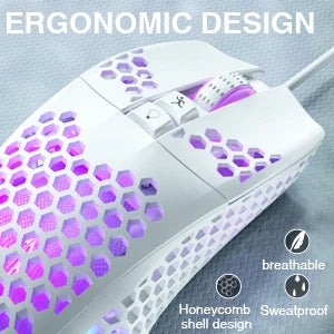 Wired Gaming Mouse – 12800DPI, Macro, Ergonomic, SOLAKAKA SM900