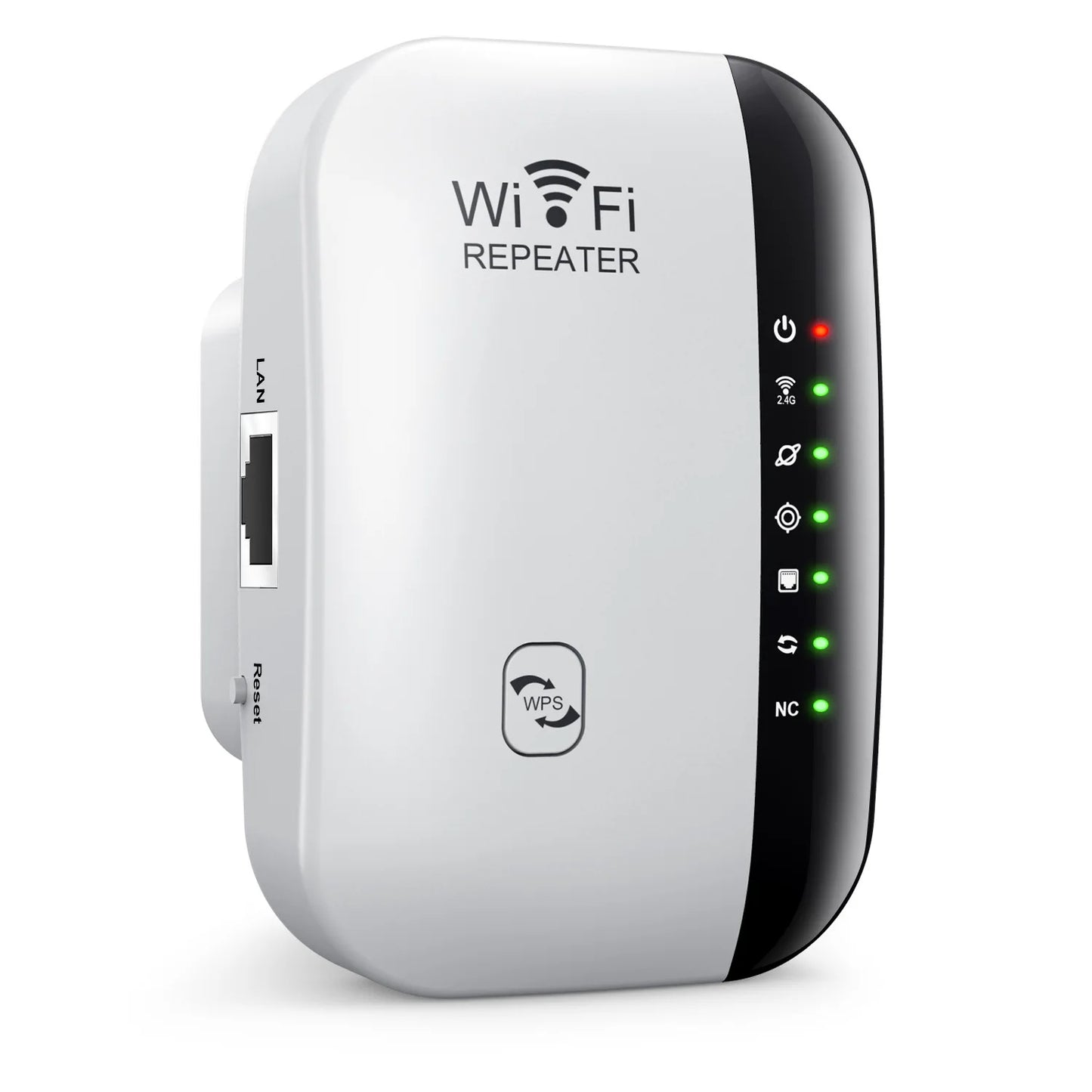 WiFi Extender 300Mbps – Long Range Booster with WPS &amp; 7 LED Status