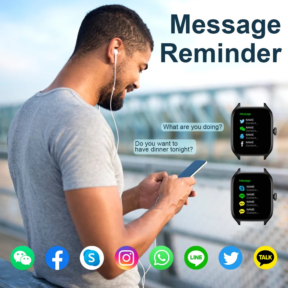 LAXASFIT H9/H6 – Smartwatch with Call, Health Monitor, Calorie Tracking