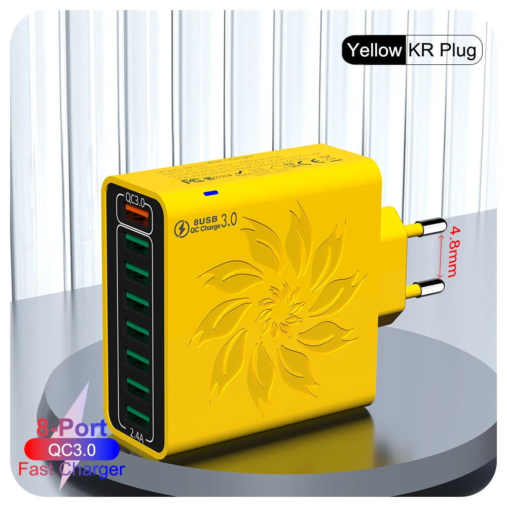 120W 8-Port USB Charger