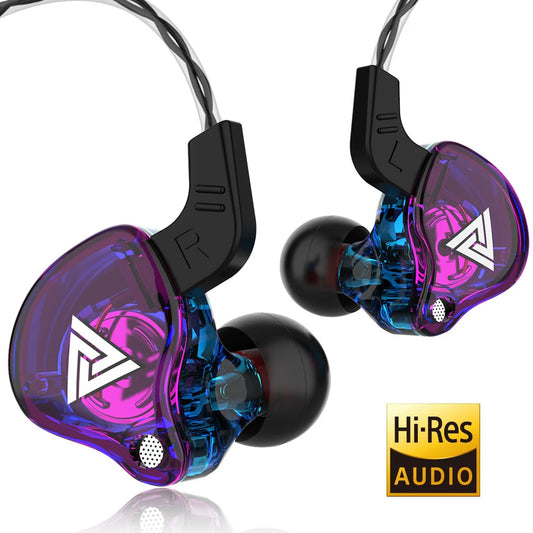 QKZ AK6 Wired Earphones – HiFi Bass, Copper Driver, 3.5mm In-Ear Headset with Mic