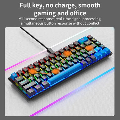 K68 Wired Mechanical Keyboard with RGB Lighting