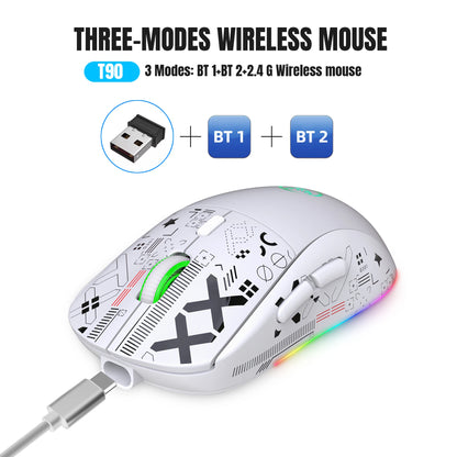 RGB Gaming Mouse 3 Modes – Bluetooth/2.4G/USB, Rechargeable