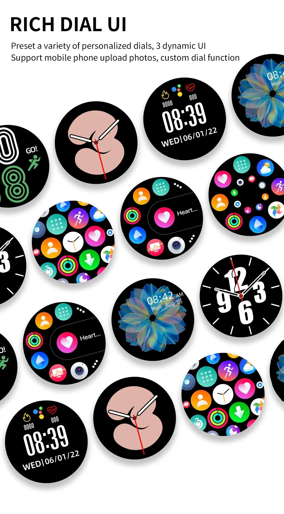 SmartWatch – Calls, Wireless Charging, Men/Women Bracelet, Fitness